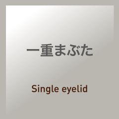 一重まぶた：Single eyelid